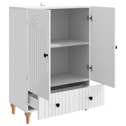 Servírovací Skříň Bílá S Vysokým Leskem 66 X 34,5 X 95 Cm