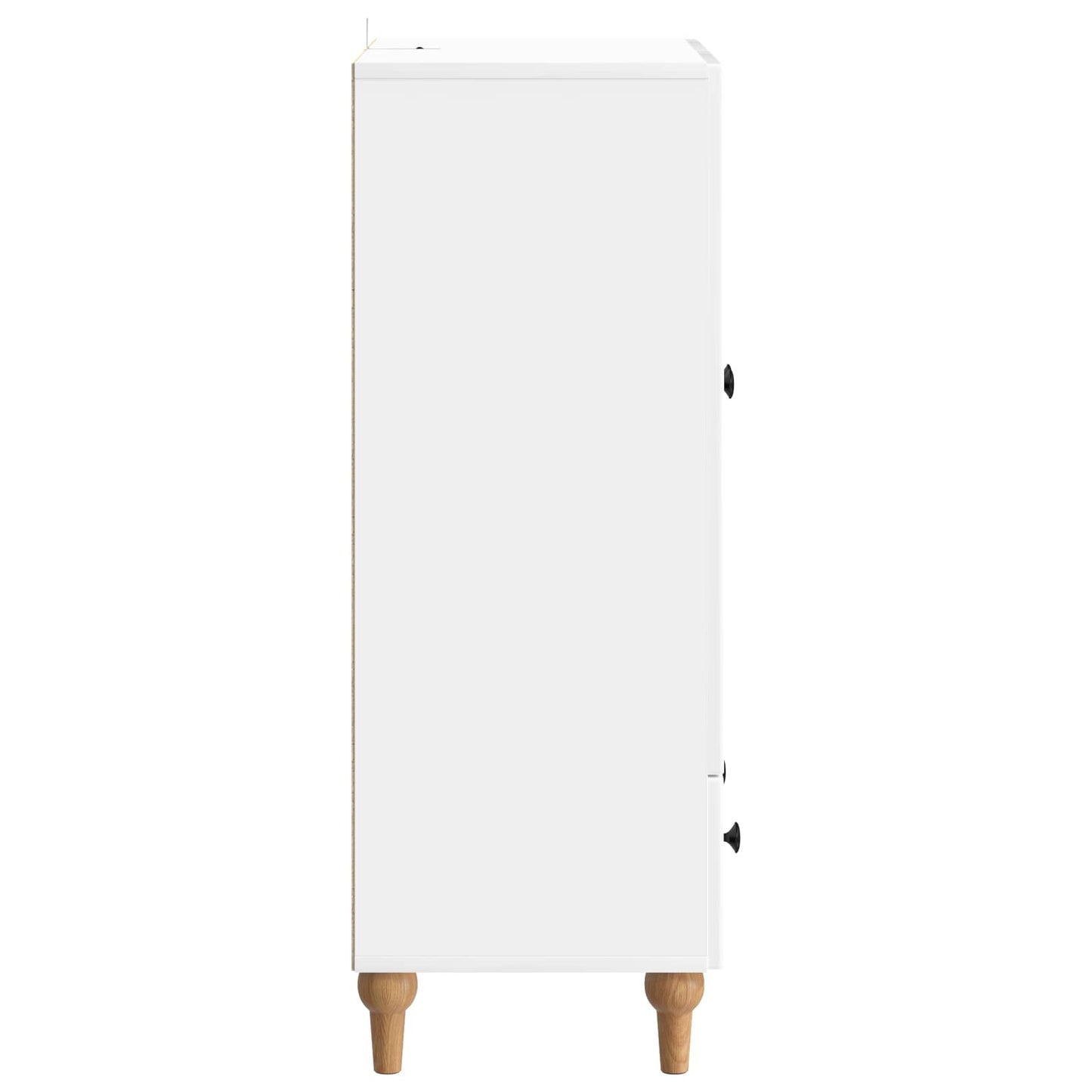 Servírovací Skříň Bílá S Vysokým Leskem 66 X 34,5 X 95 Cm