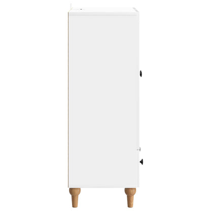 Servírovací Skříň Bílá S Vysokým Leskem 66 X 34,5 X 95 Cm