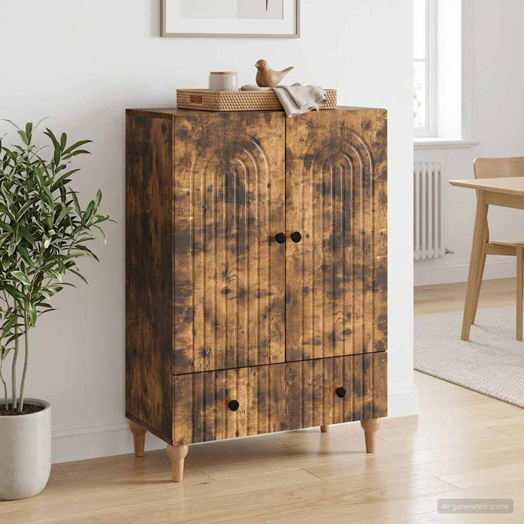 Servírovací Skříň Se Zásuvkou Kouřový Dub 66 X 34,5 X 95 Cm