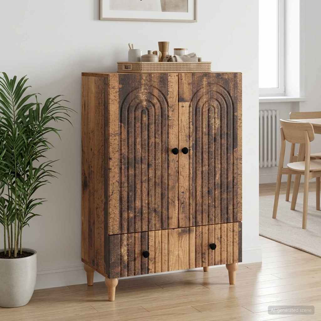 Servírovací Skříň Se Zásuvkou Staré Dřevo 66 X 34,5 X 95 Cm