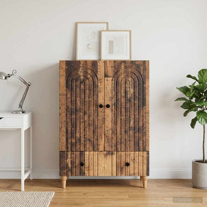 Servírovací Skříň Se Zásuvkou Staré Dřevo 66 X 34,5 X 95 Cm