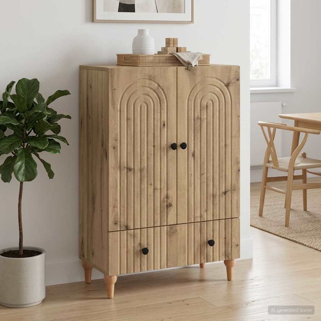 Servírovací Skříň Dub Artisan 66 X 34,5 X 95 Cm