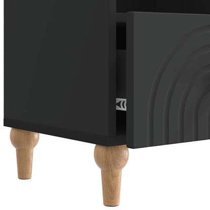 Televizní Skříň Černý 102 X 34,5 X 50 Cm Dřevěný Materiál
