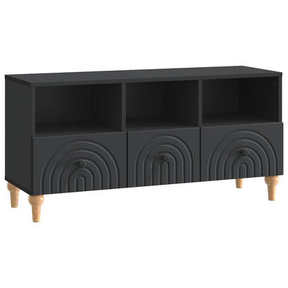 Televizní Skříň Černý 102 X 34,5 X 50 Cm Dřevěný Materiál