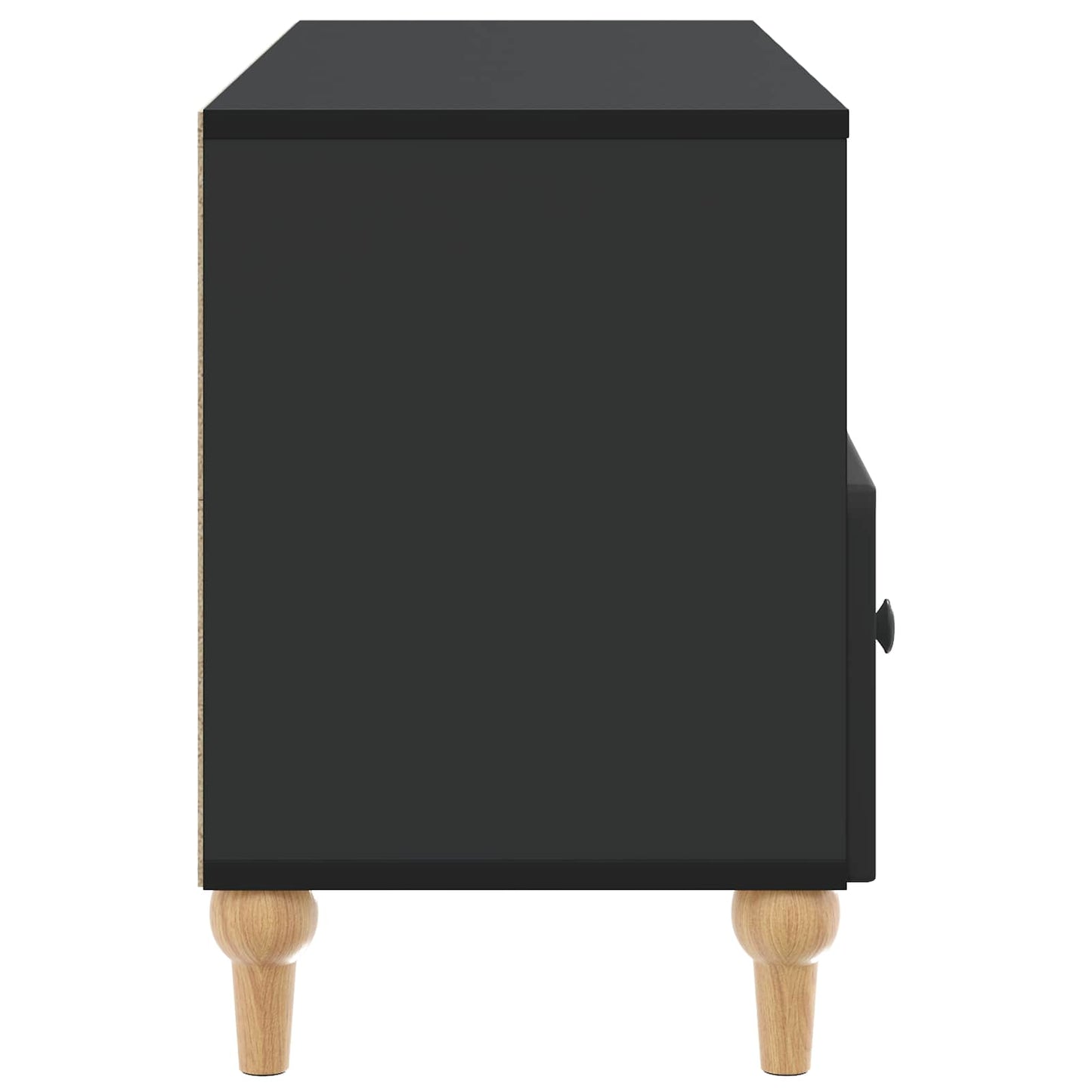 Televizní Skříň Černý 102 X 34,5 X 50 Cm Dřevěný Materiál