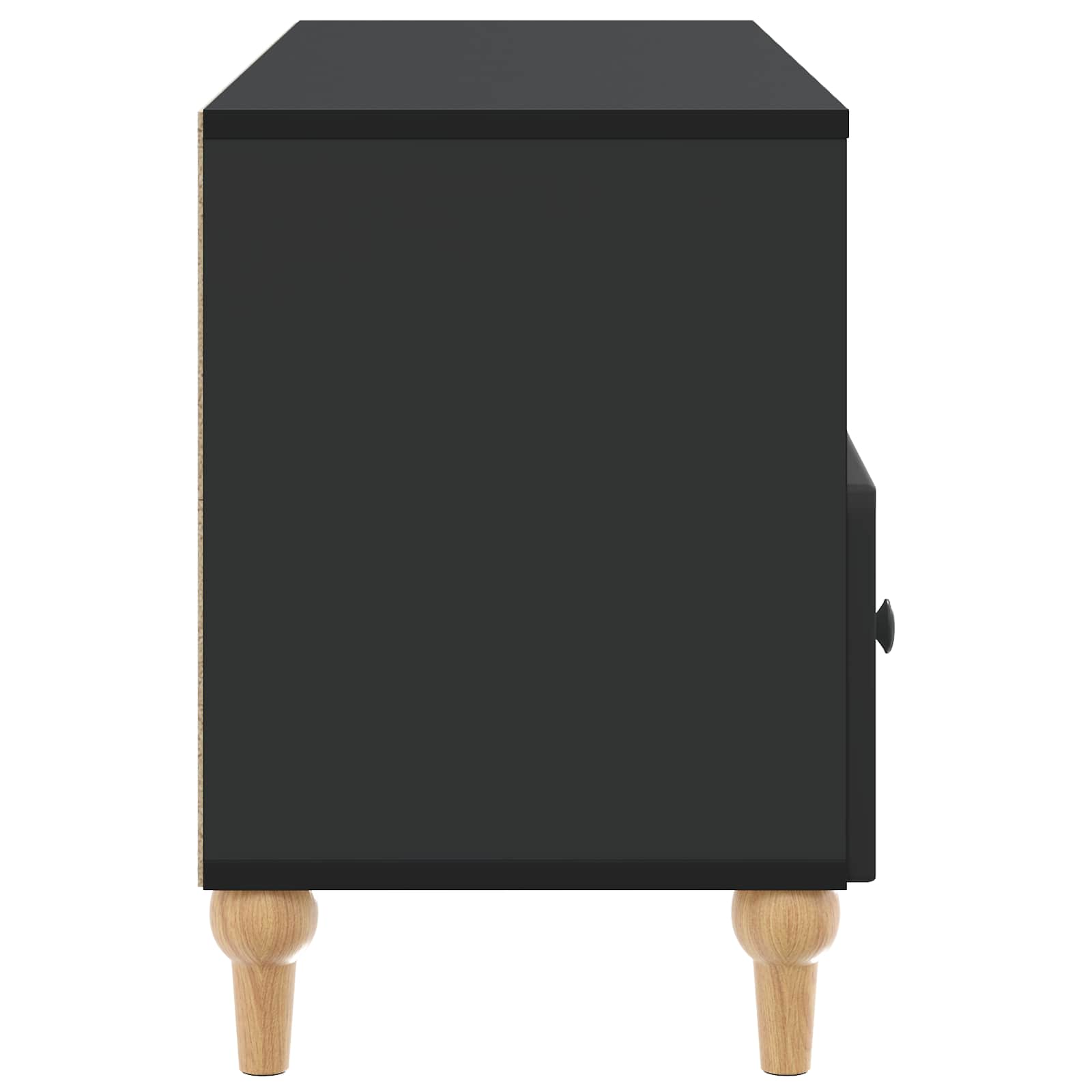 Televizní Skříň Černý 102 X 34,5 X 50 Cm Dřevěný Materiál