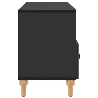 Televizní Skříň Černý 102 X 34,5 X 50 Cm Dřevěný Materiál