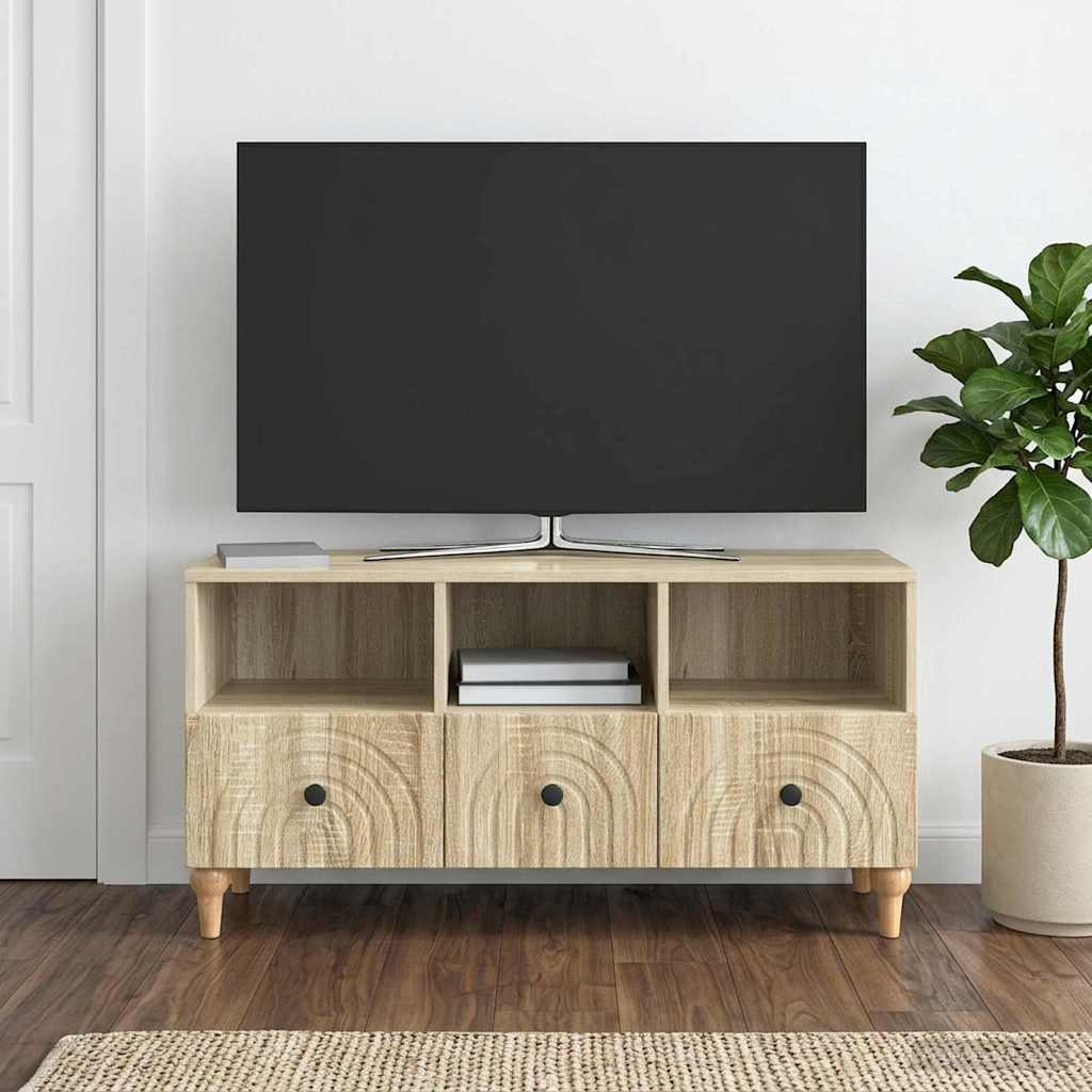 Televizní Skříň Sonoma Dub 102 X 34,5 X 50 Cm Dřevěný Materiál