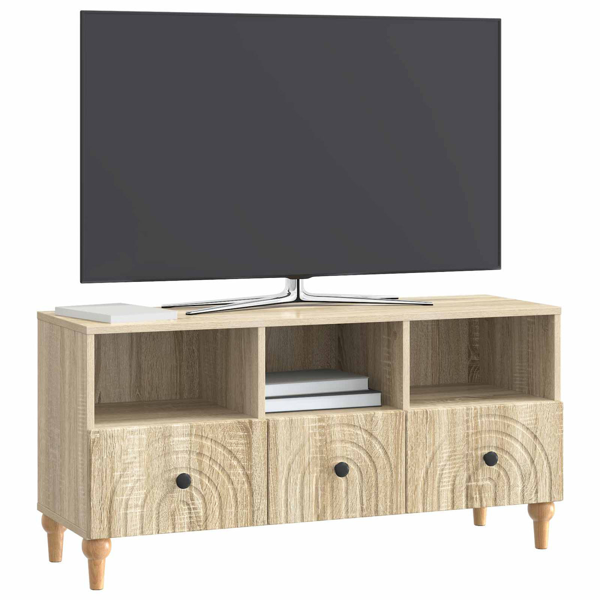 Televizní Skříň Sonoma Dub 102 X 34,5 X 50 Cm Dřevěný Materiál