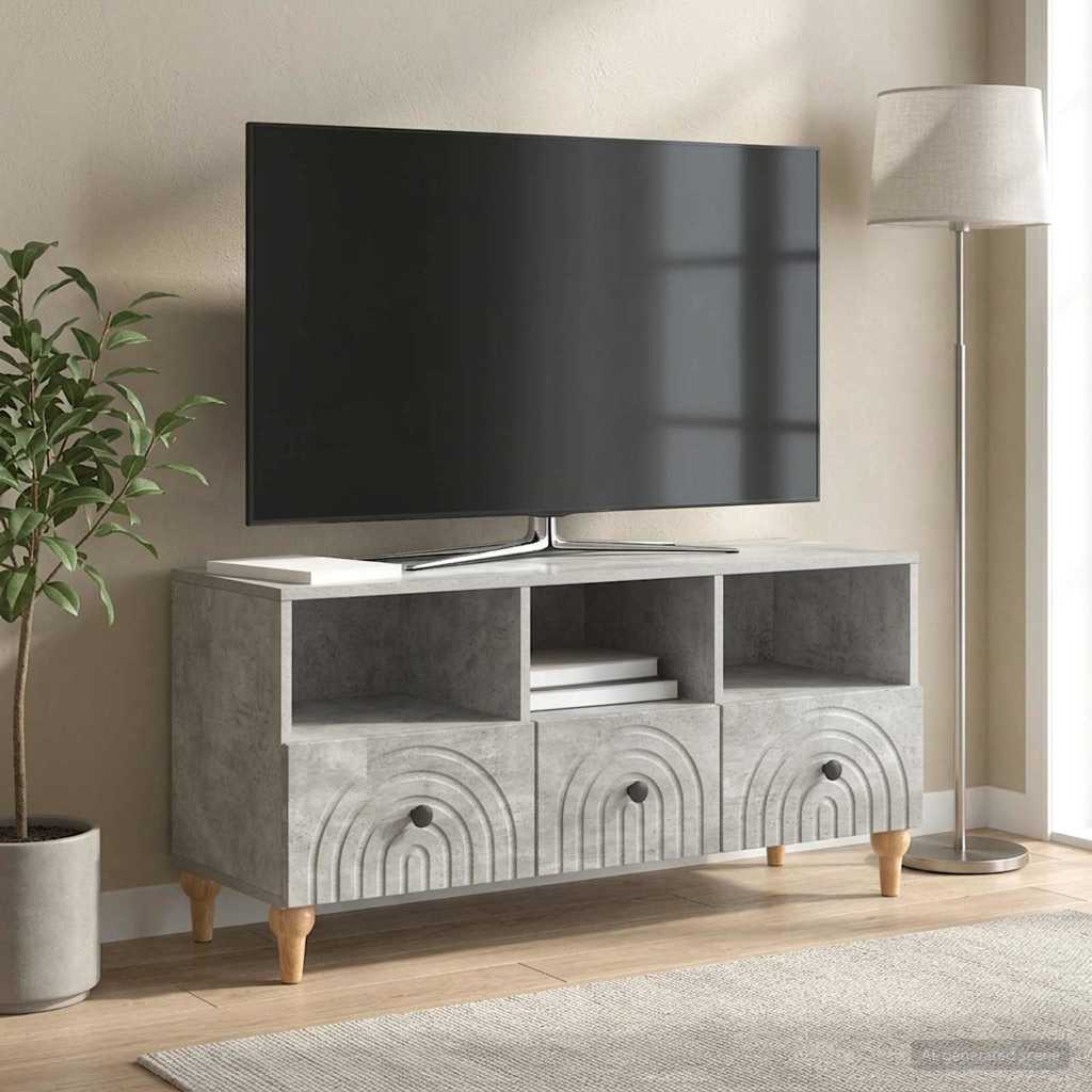 Televizní Skříň Betonově Šedá 102 X 34,5 X 50 Cm