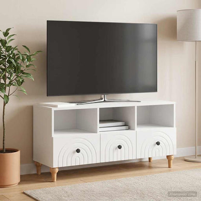 Televizní Skříň Vysoký Lesklý Bílý 102 X 34,5 X 50 Cm