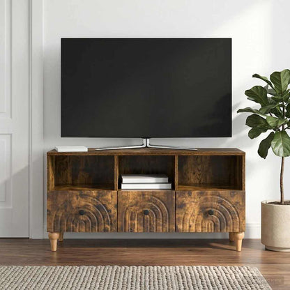 Televizní Skříň Uzený Dub 102 X 34,5 X 50 Cm Dřevěný Materiál