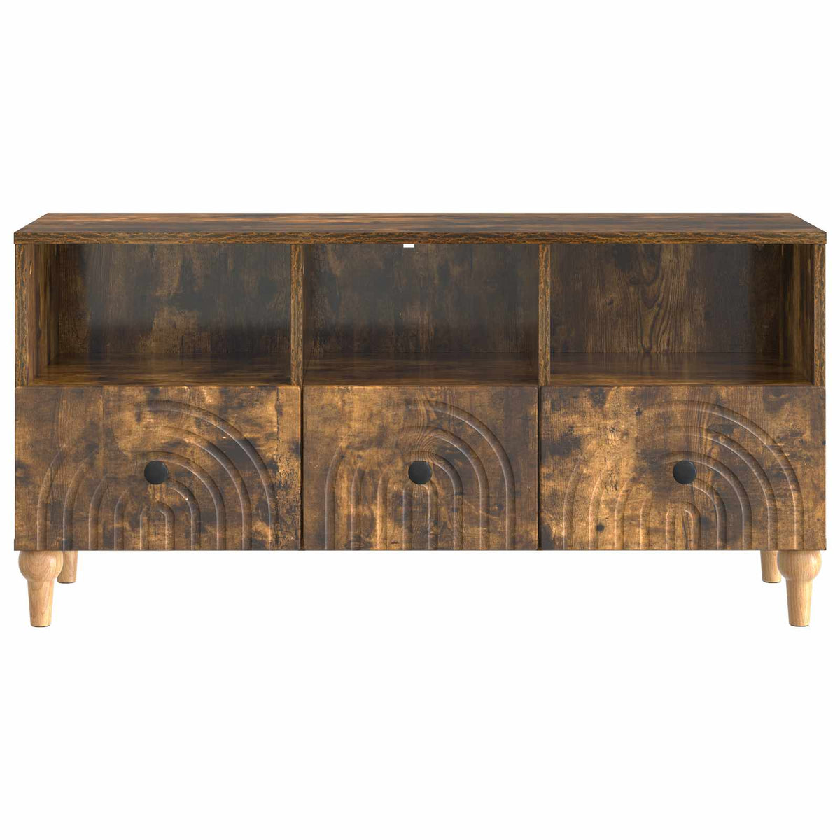 Televizní Skříň Uzený Dub 102 X 34,5 X 50 Cm Dřevěný Materiál