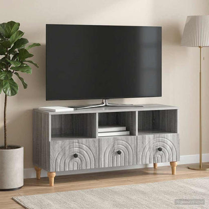 Televizní Skříň Šedá Sonoma 102 X 34,5 X 50 Cm Dřevěný Materiál