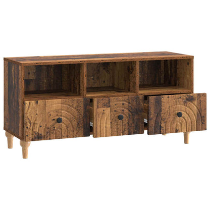Televizní Skříň Staré Dřevo 102 X 34,5 X 50 Cm Dřevěný Materiál