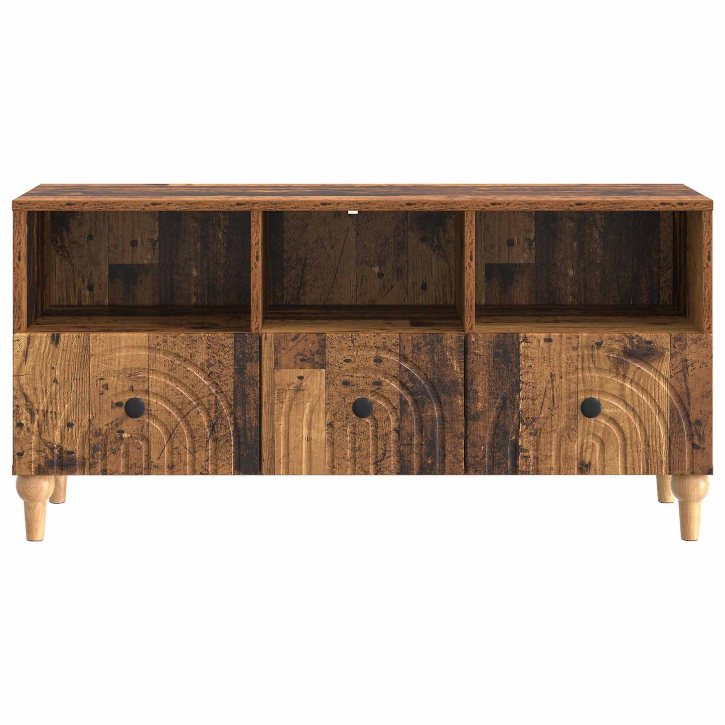 Televizní Skříň Staré Dřevo 102 X 34,5 X 50 Cm Dřevěný Materiál