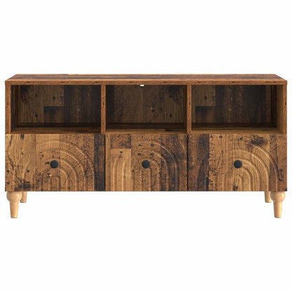 Televizní Skříň Staré Dřevo 102 X 34,5 X 50 Cm Dřevěný Materiál