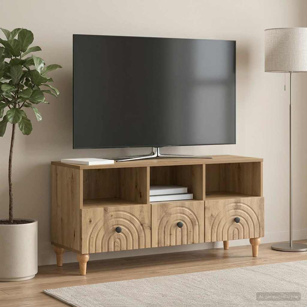 Televizní Skříň 102 X 34,5 X 50 Cm Řemeslný Dub
