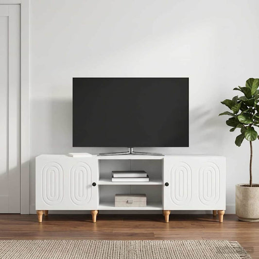 Televizní Skříň Bílá 150 X 31 X 50 Cm Kompozitní Dřevo