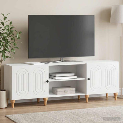 Televizní Skříň Bílá S Vysokým Leskem 150 X 31 X 50 Cm