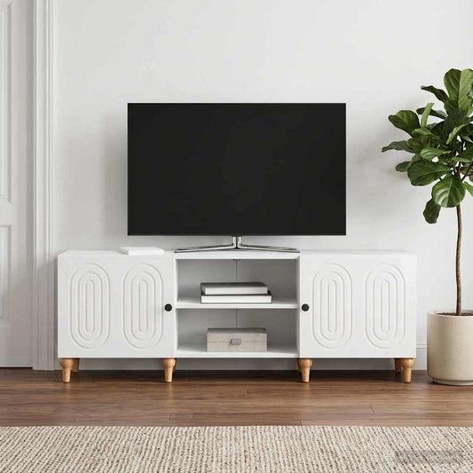 Televizní Skříň Bílá S Vysokým Leskem 150 X 31 X 50 Cm