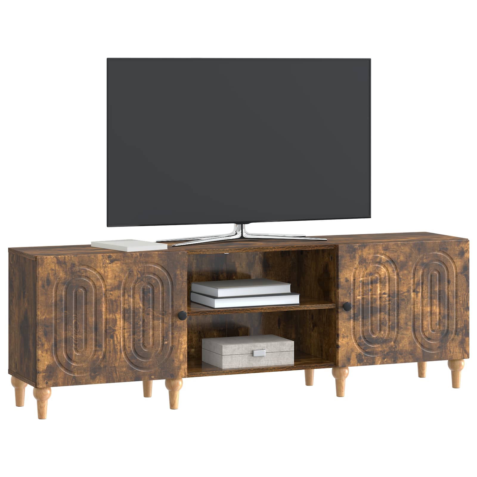 Televizní Skříň Kouřový Dub 150 X 31 X 50 Cm Kompozitní Dřevo