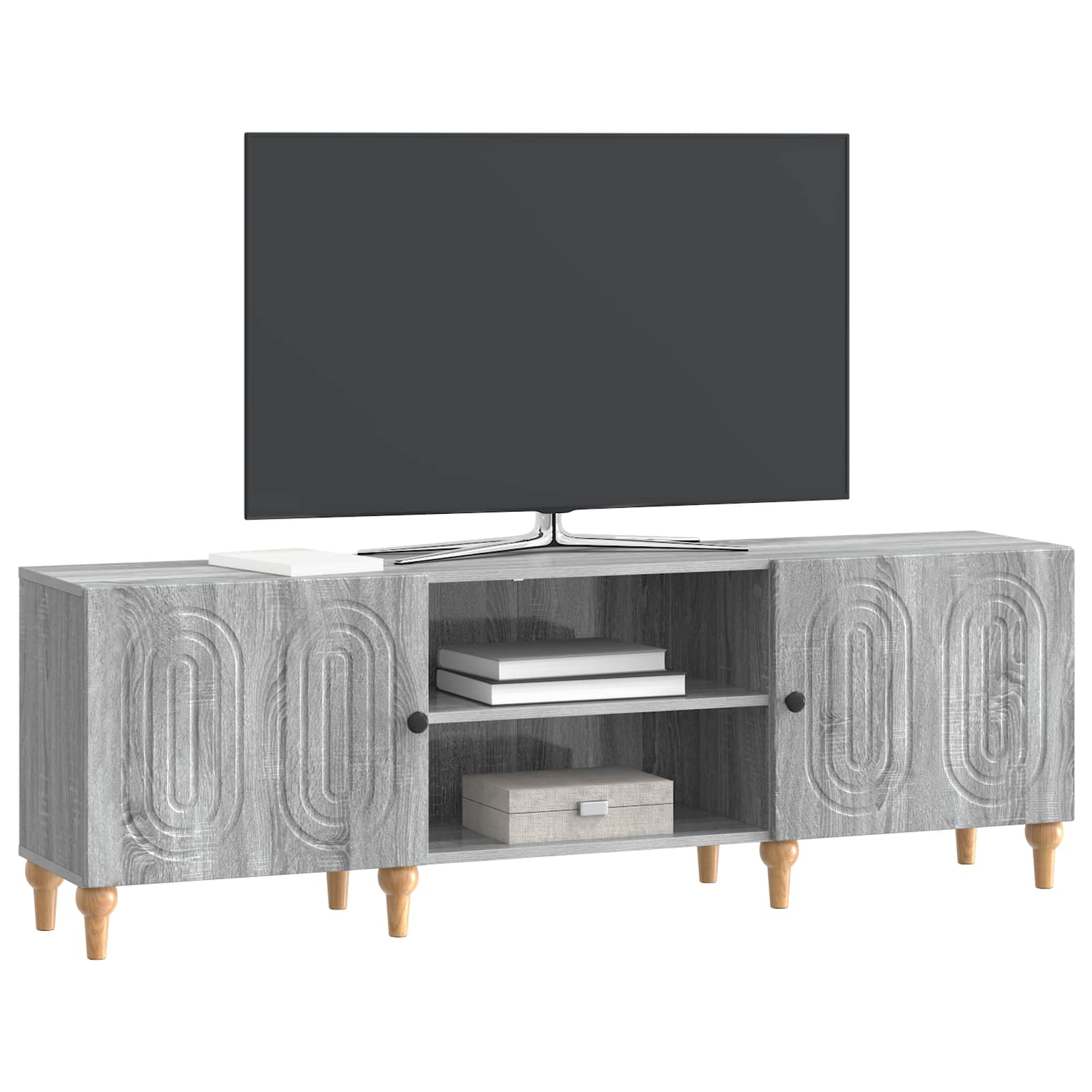 Televizní Skříň Šedá Sonoma 150 X 31 X 50 Cm Kompozitní Dřevo