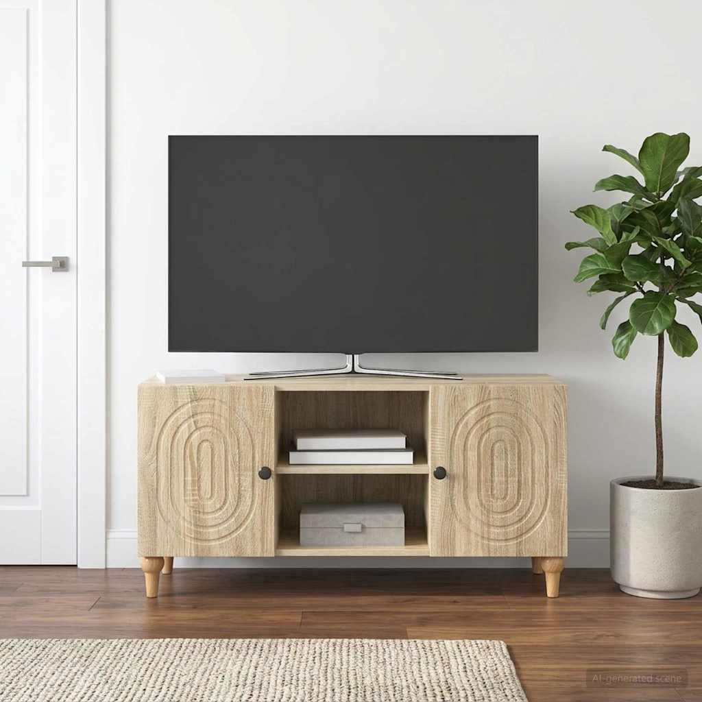 Televizní Skříň Dub Sonoma 102 X 34,5 X 50 Cm Kompozitní Dřevo