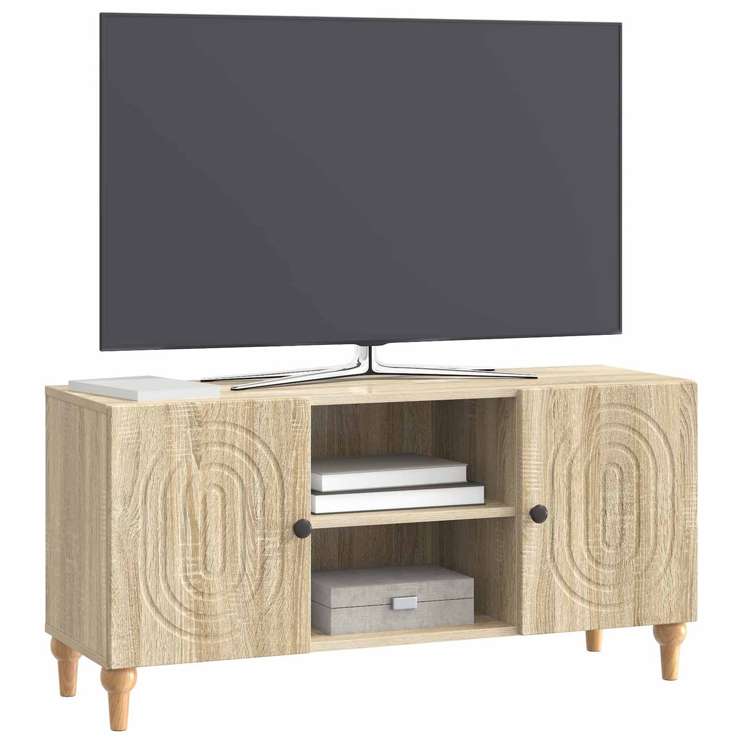 Televizní Skříň Dub Sonoma 102 X 34,5 X 50 Cm Kompozitní Dřevo