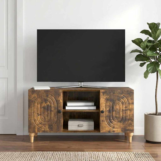 Televizní Skříň Kouřový Dub 102 X 34,5 X 50 Cm Kompozitní Dřevo