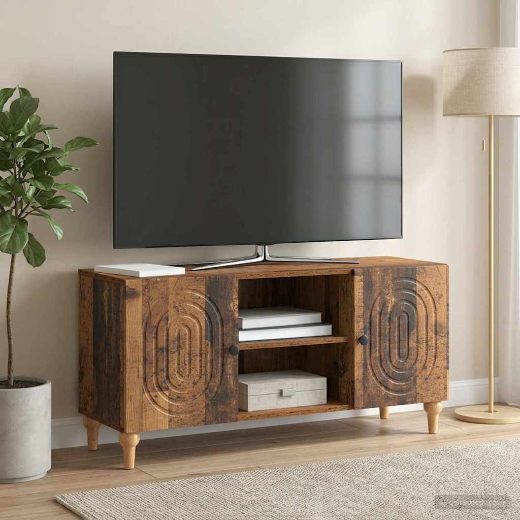 Televizní Skříň Staré Dřevo 102 X 34,5 X 50 Cm Kompozitní Dřevo