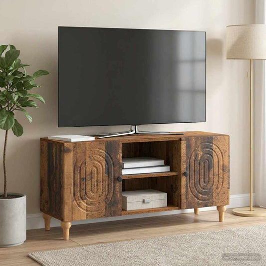 Televizní Skříň Staré Dřevo 102 X 34,5 X 50 Cm Kompozitní Dřevo
