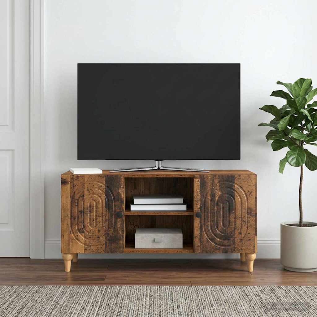 Televizní Skříň Staré Dřevo 102 X 34,5 X 50 Cm Kompozitní Dřevo