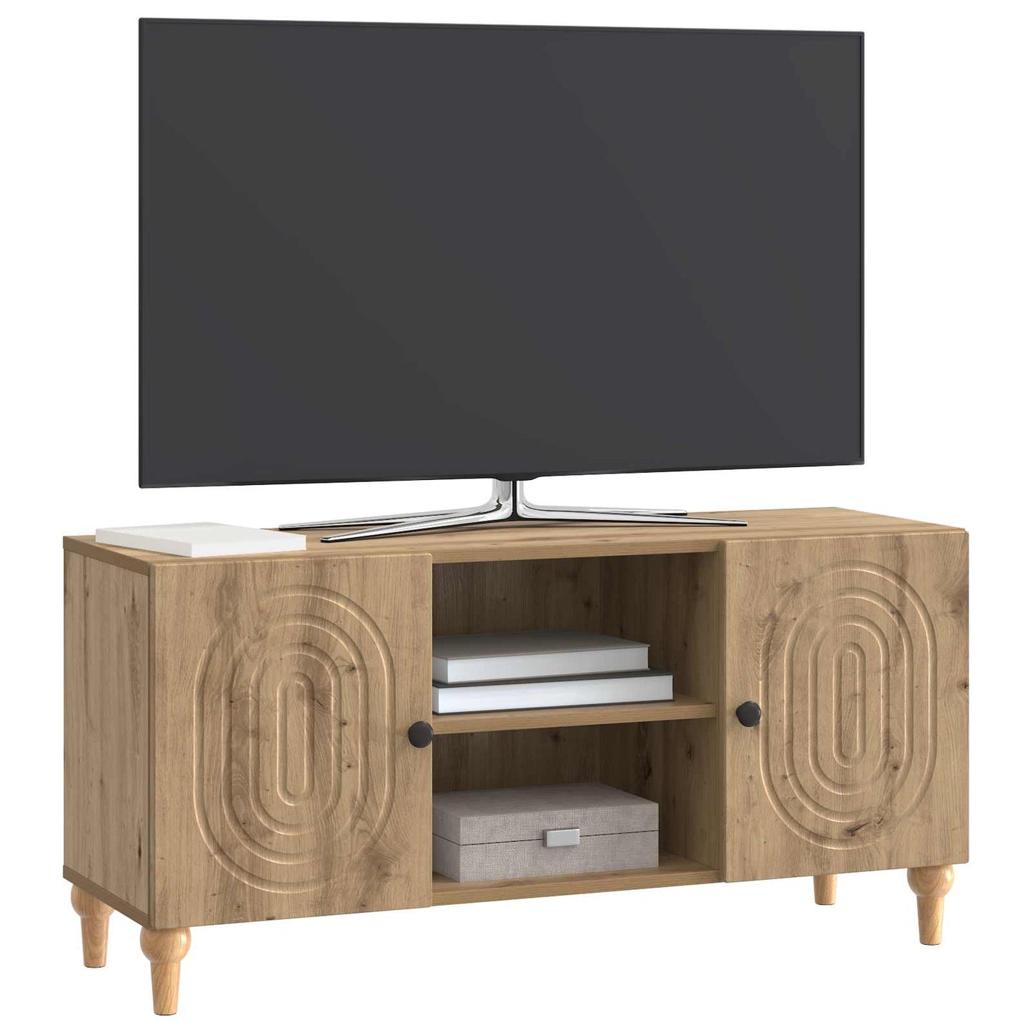 Televizní Skříň 102 X 34,5 X 50 Cm Dub Artisan Kompozitní Dřevo