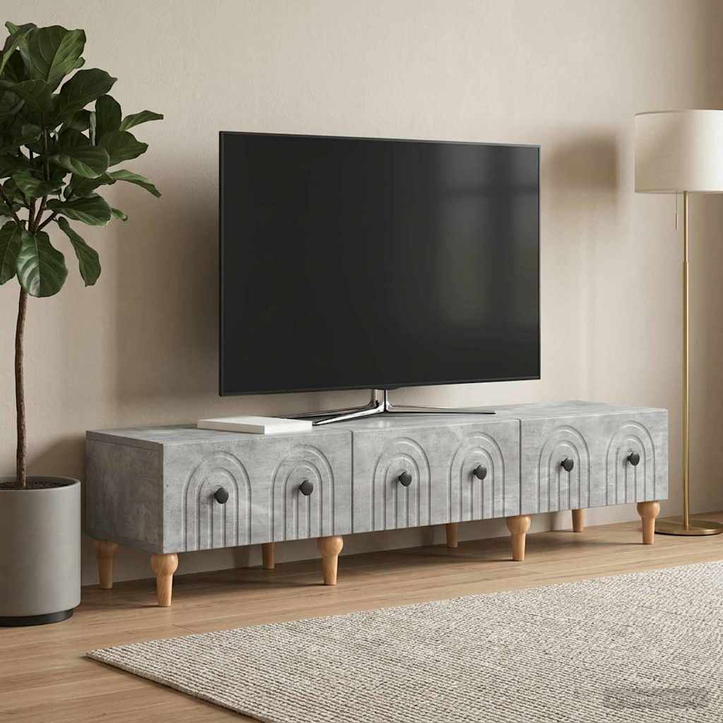 Televizní Skříň Se Zásuvkou Betonově Šedá 147 X 34,5 X 30 Cm