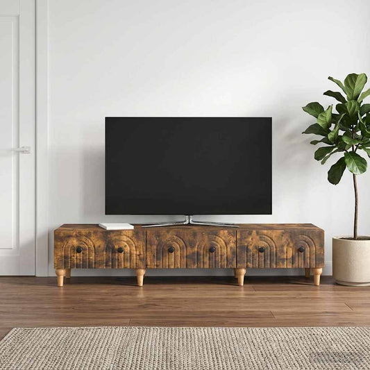 Televizní Skříň Kouřový Dub 147 X 34,5 X 30 Cm Kompozitní Dřevo