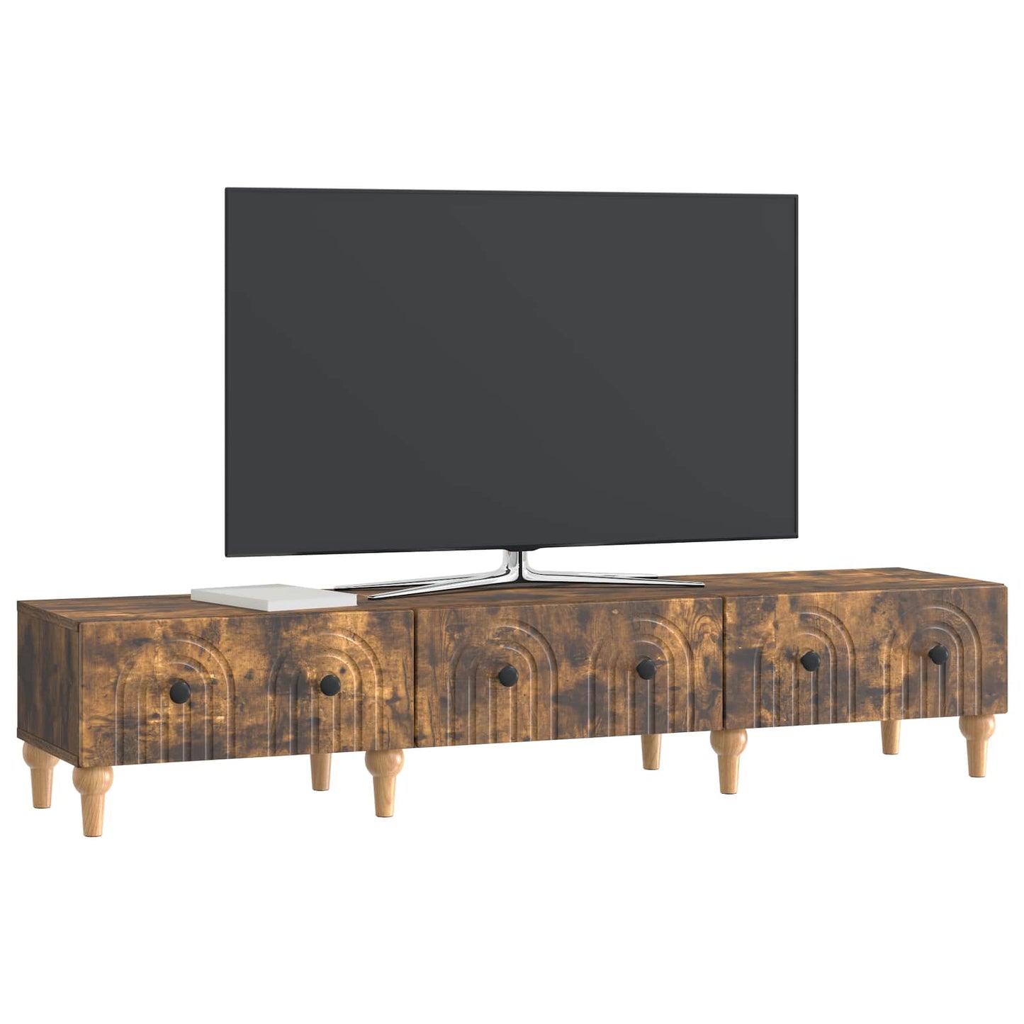 Televizní Skříň Kouřový Dub 147 X 34,5 X 30 Cm Kompozitní Dřevo
