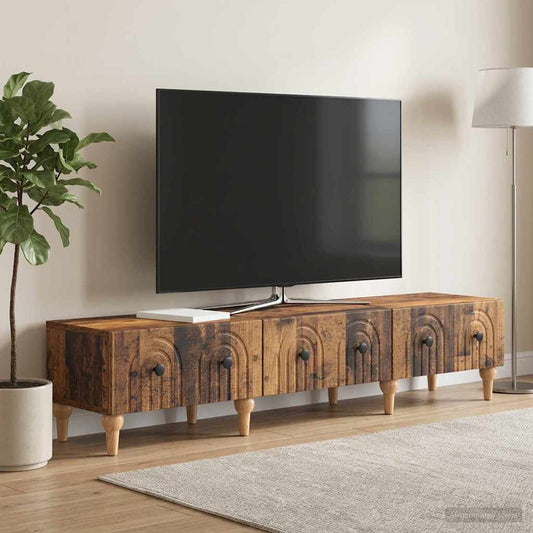 Televizní Skříň Staré Dřevo 147 X 34,5 X 30 Cm Kompozitní Dřevo