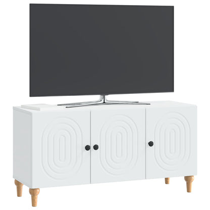 Televizní Skříň Bílá 99 X 34,5 X 50 Cm Kompozitní Dřevo