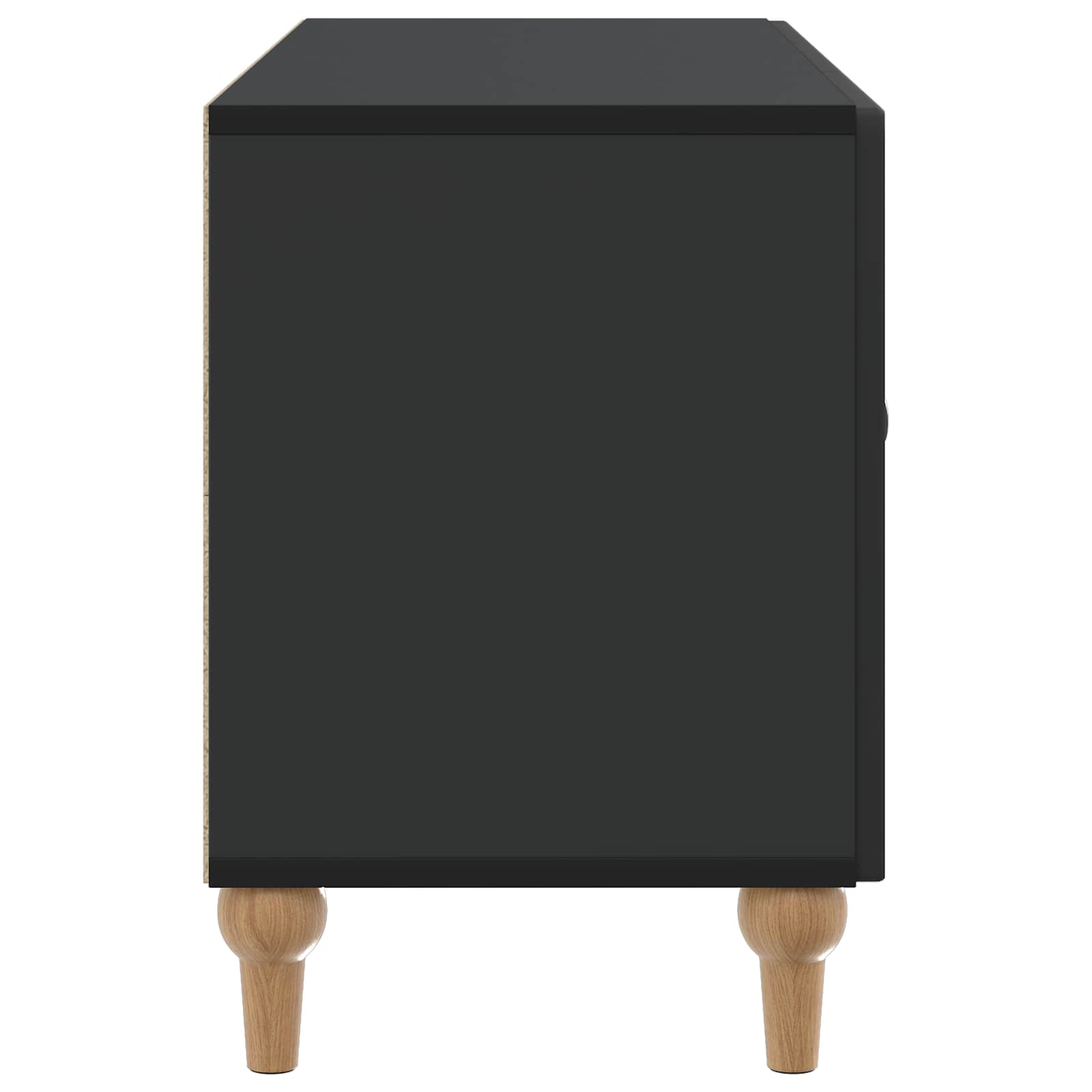 Televizní Skříň Černá 99 X 34,5 X 50 Cm Kompozitní Dřevo