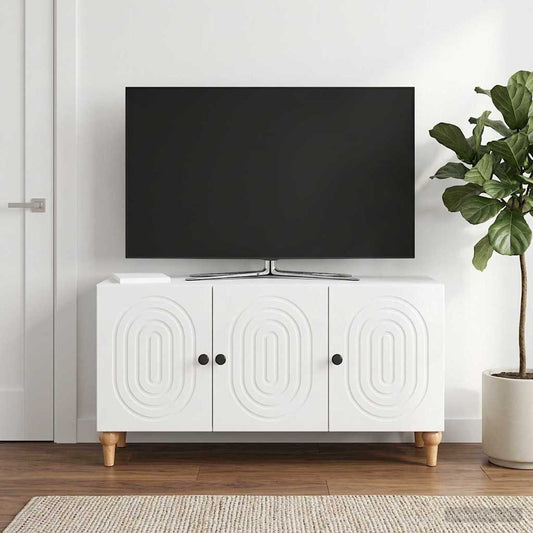 Televizní Skříň Bílá S Vysokým Leskem 99 X 34,5 X 50 Cm