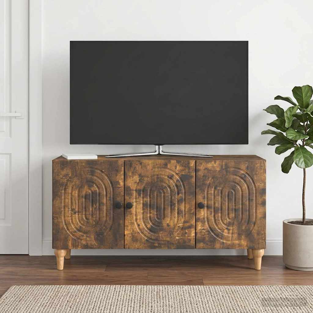Televizní Skříň Kouřový Dub 99 X 34,5 X 50 Cm Kompozitní Dřevo