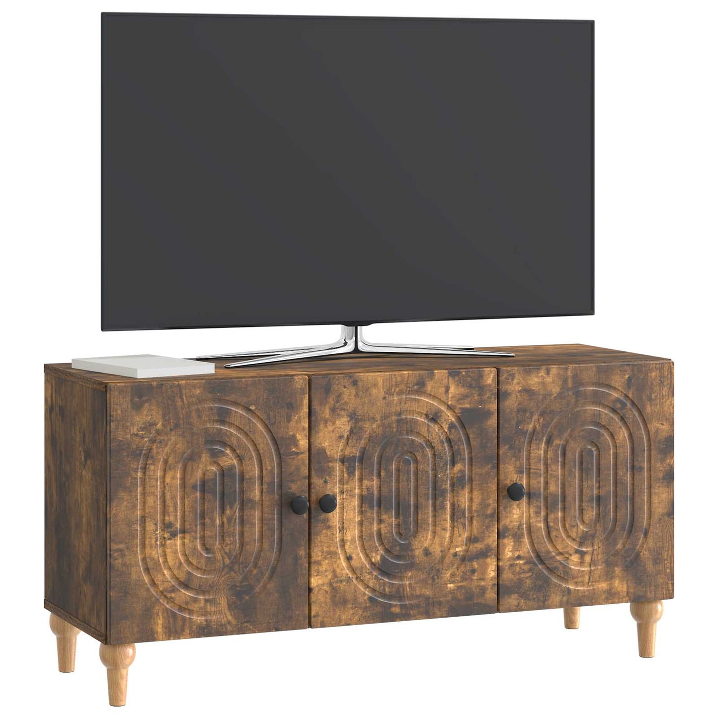Televizní Skříň Kouřový Dub 99 X 34,5 X 50 Cm Kompozitní Dřevo