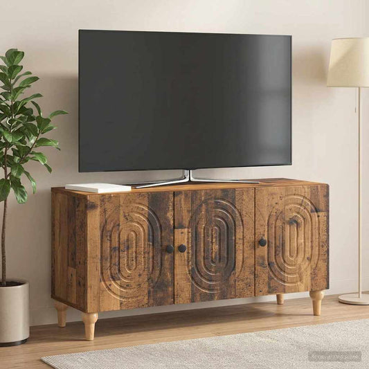 Televizní Skříň Staré Dřevo 99 X 34,5 X 50 Cm Kompozitní Dřevo