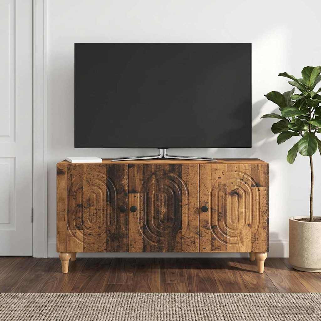 Televizní Skříň Staré Dřevo 99 X 34,5 X 50 Cm Kompozitní Dřevo