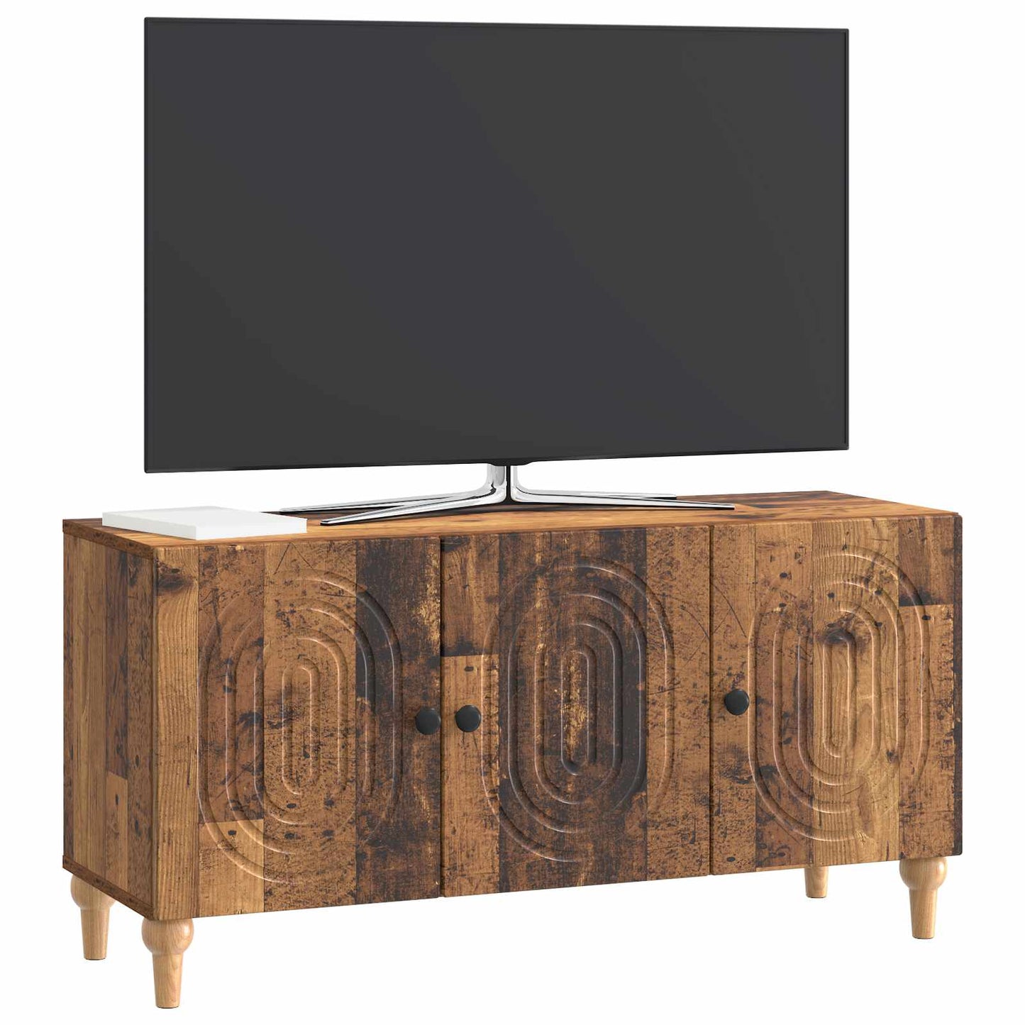 Televizní Skříň Staré Dřevo 99 X 34,5 X 50 Cm Kompozitní Dřevo