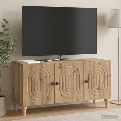 Televizní Skříň 99 X 34,5 X 50 Cm Dub Artisan Kompozitní Dřevo