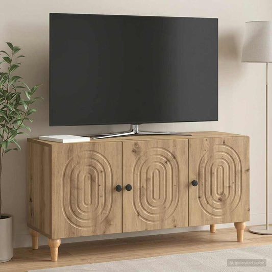 Televizní Skříň 99 X 34,5 X 50 Cm Dub Artisan Kompozitní Dřevo
