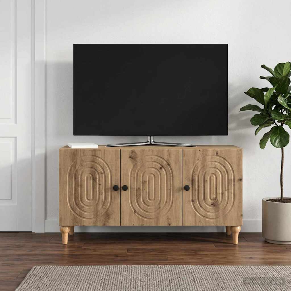 Televizní Skříň 99 X 34,5 X 50 Cm Dub Artisan Kompozitní Dřevo